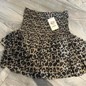 Boutique Animal/Leopard Print Mini Skirt M